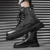 New Original Retro Designer Men Boots High Quality Men's Leather Boot Street Style Hip Hop Motorcycle Shoes Men Winter Fur Boots