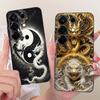 Für Tecno Camon 50 4G CN5 Cooles Drachen-Tiger-Muster Handyhülle Für Tecno Camon50 4G Schwarze Silikon-Weiche Hüllen Stoßfänger
