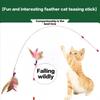 1/10Pcs Funny Simulation Feather Cat Toy Interactive Pet Cat Toy Kitten Playing Teaser Wand Toy Replacement Head Pet Supplies