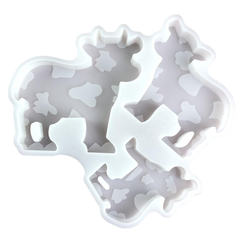 3D Cows Molds Castings Molds Silicone Molds Ornament Plasters Molds Epoxy Resin Molds Chocolate Molds for Craft Making