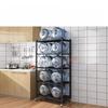 Foldable Storage Rack with Wheels Metal Display Shelf Bookshelf Shelving Unit Trolley Utility Cart for Kitchen Classroom Dorm