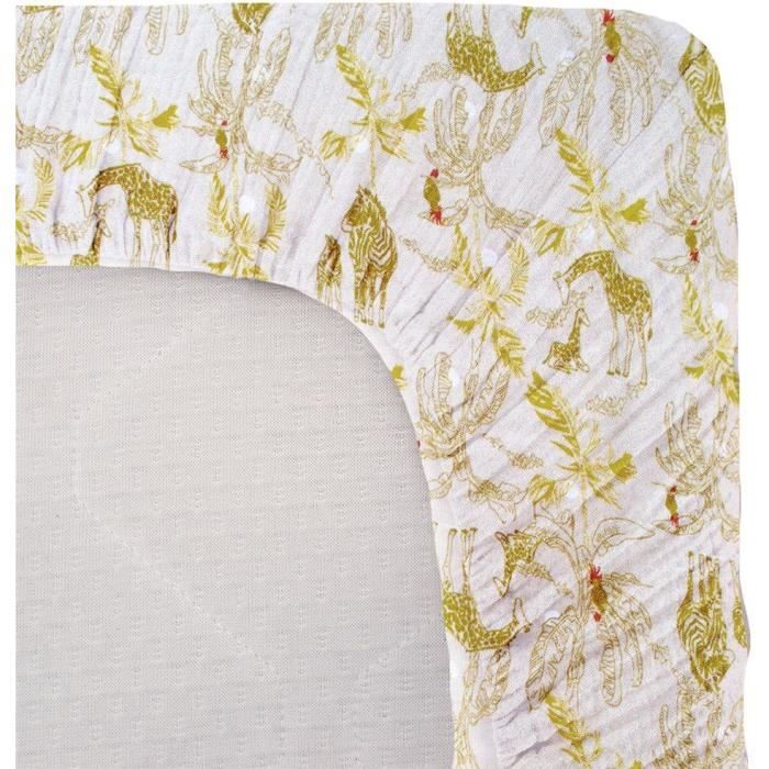 Drap housse jersey - DOMIVA - Honey Moon - 60 x 120 cm - Coton extensible - oeKO-TEX