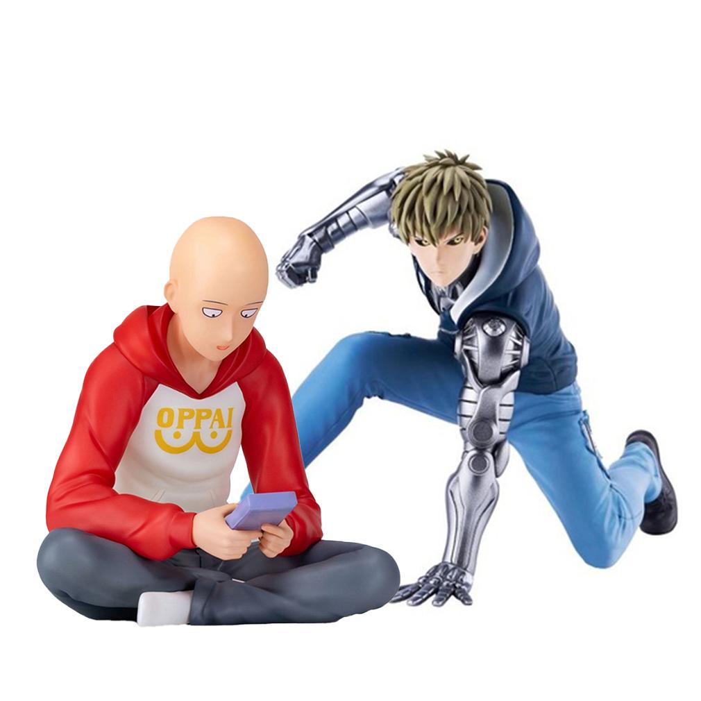 Anime Figure Saitama Figure Caped Baldy Bald Saitama Genos action Figure Standing Model Toy Static Collection Desktop Ornaments