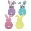 4Pcs Knives Forks Rabbit Rabbit Bags Colorful Nonwoven Bag for Happy Easter Home Party Decor Knives Forks Holder Kids Gifts