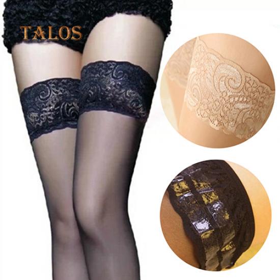 Bas Porte-jarretelles Dentelle Transparente Pour Femme - Nylon élastique, Usage Quotidien Ou Soirée
