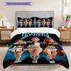 Vibrant Artistry Colorful Characters Unite Three-piece set(1 * duvet cover + 2 * pillowcase, without core)Bedding set Christmas birthday gift