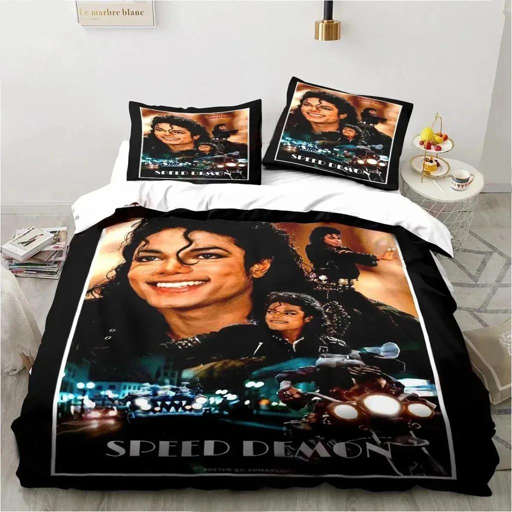 Comforter 3D Printed Michael Jackson Bedding Setpink Quilt Duvetstar Peripheral Family Decoration Home Warm Textile Bedclothes Set