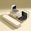 Velvet-lined Earring Box PU Jewelry Box Fashion Ring Bracelet Necklace Organizer
