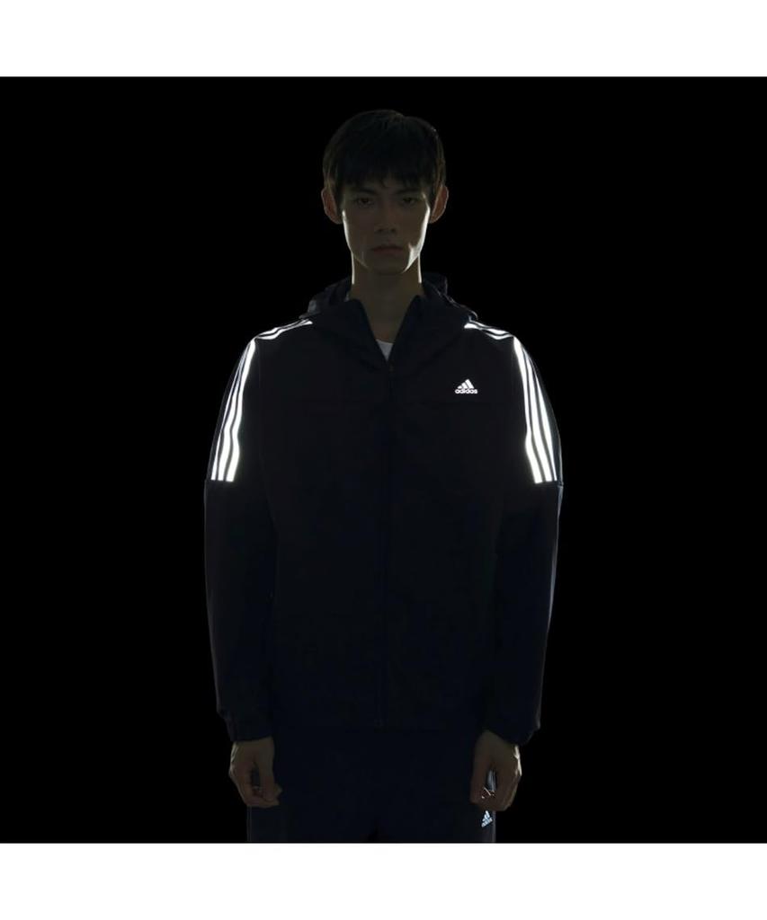 Adidas Legend Ink Small Logo Regular Fit Bonded Fleece Hoodie Size Size Men's (JG8516) Full-Zip Jacket, KWX72, J/L