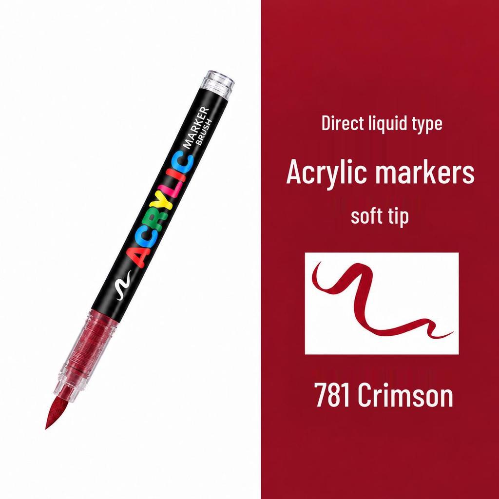 Guangna 8101 Waterproof Acrylic Marker Pen - Soft Tip, Press-Free for Students and Artists