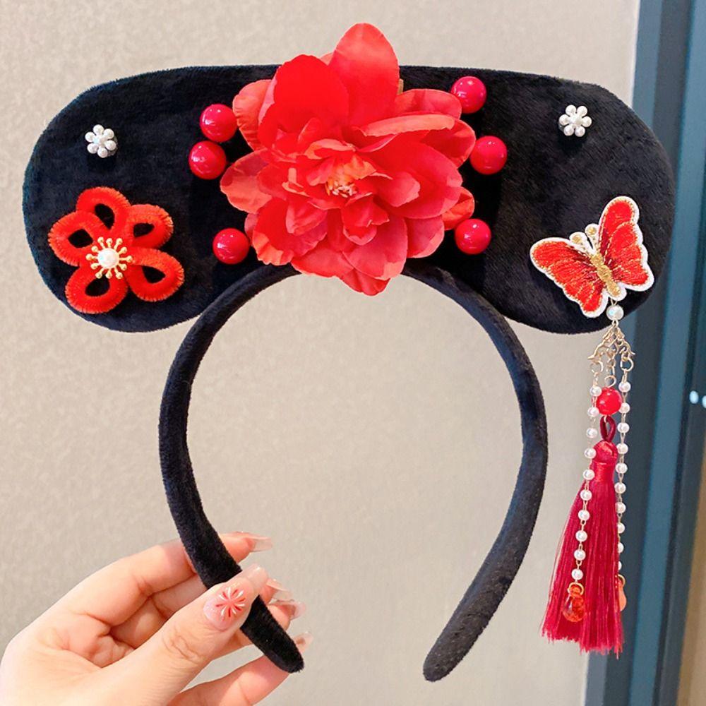 

Бант старинный стиль повязка на голову жемчуг ханьфу заколка для волос старинный китайский стиль головной убор для женщин C