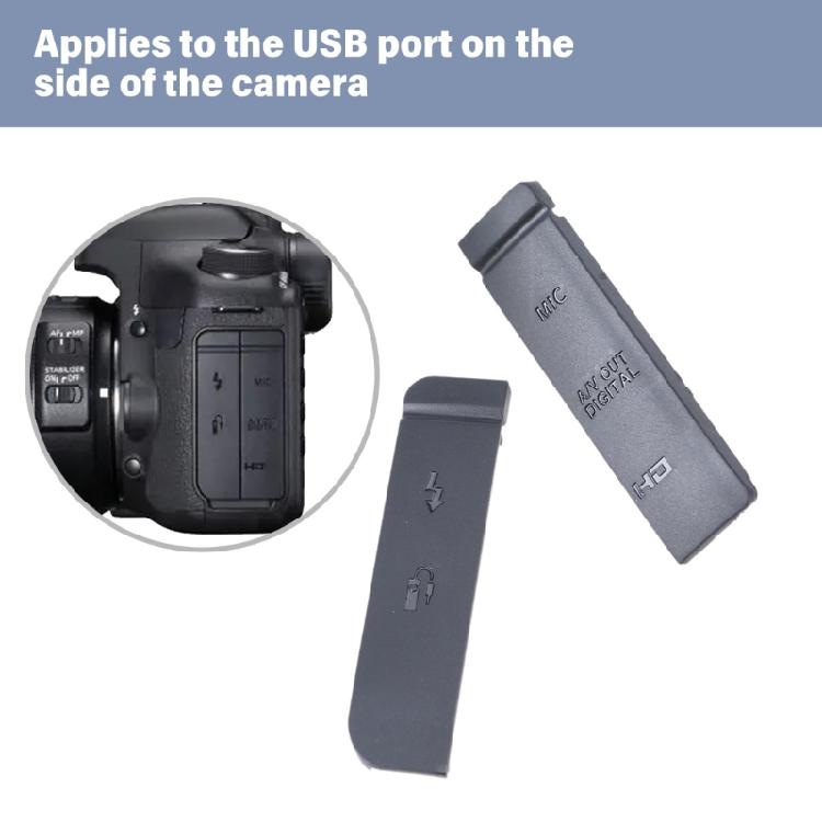 USB Skin Side Blocking Rubber Parts for 7D Digital Camera Decorative Interfaces Port Cover Door