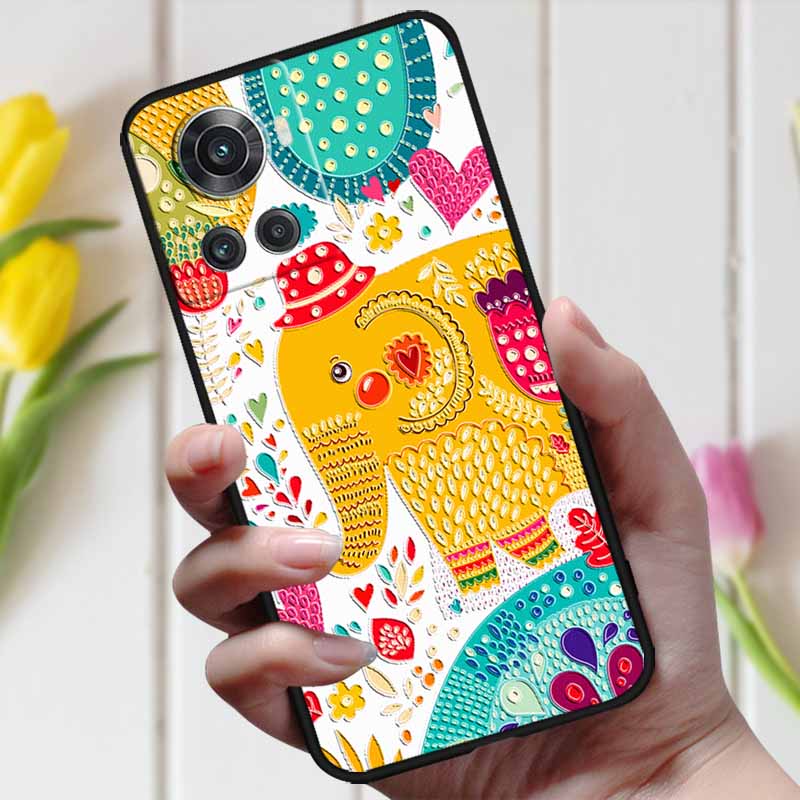 For Oneplus ACE Case Oneplus 10R 5G 3D Relief Cartoon Emboss Silicone Shockproof Cover For Oneplus 10 R Ace Case Coque Bumper