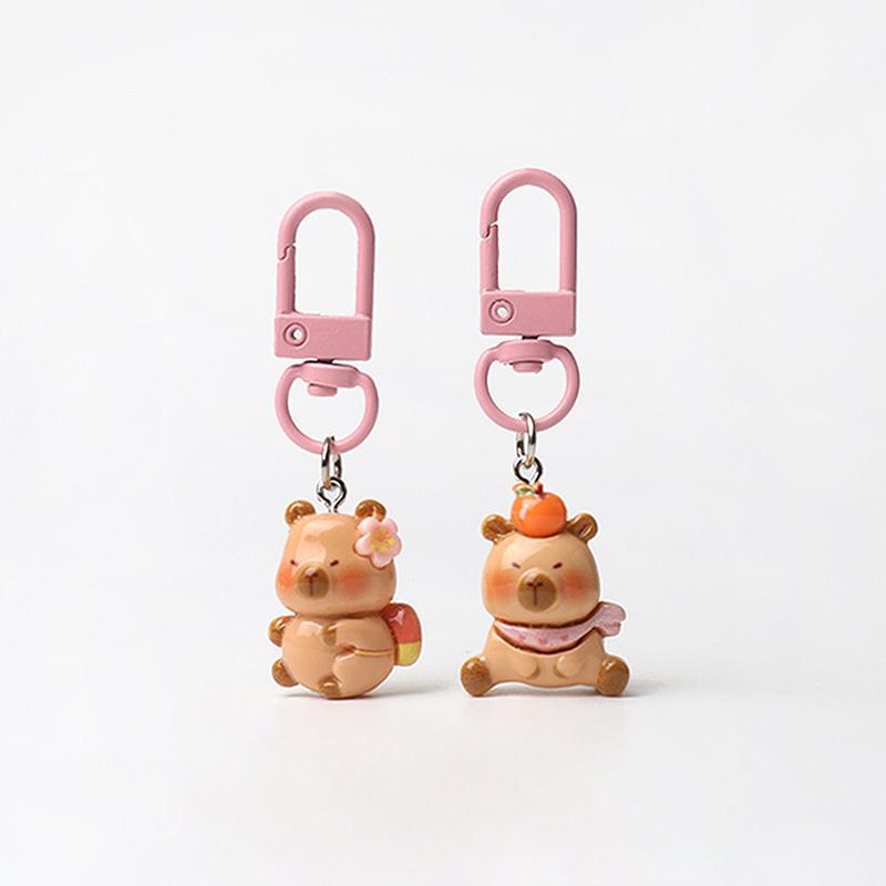 Cartoon Pink Color Capibara Capybara Keychain Pendant Backpack Hangings Decoration Accessries Gift