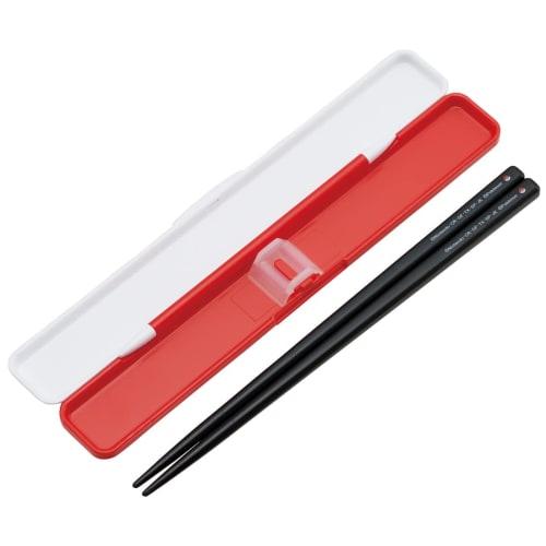 Skater Chopsticks and Chopstick Case Set, Pok?mon Pok? Ball Design, 18cm, Antibacterial, Adult Size, Made in Japan, ABC3AG-A