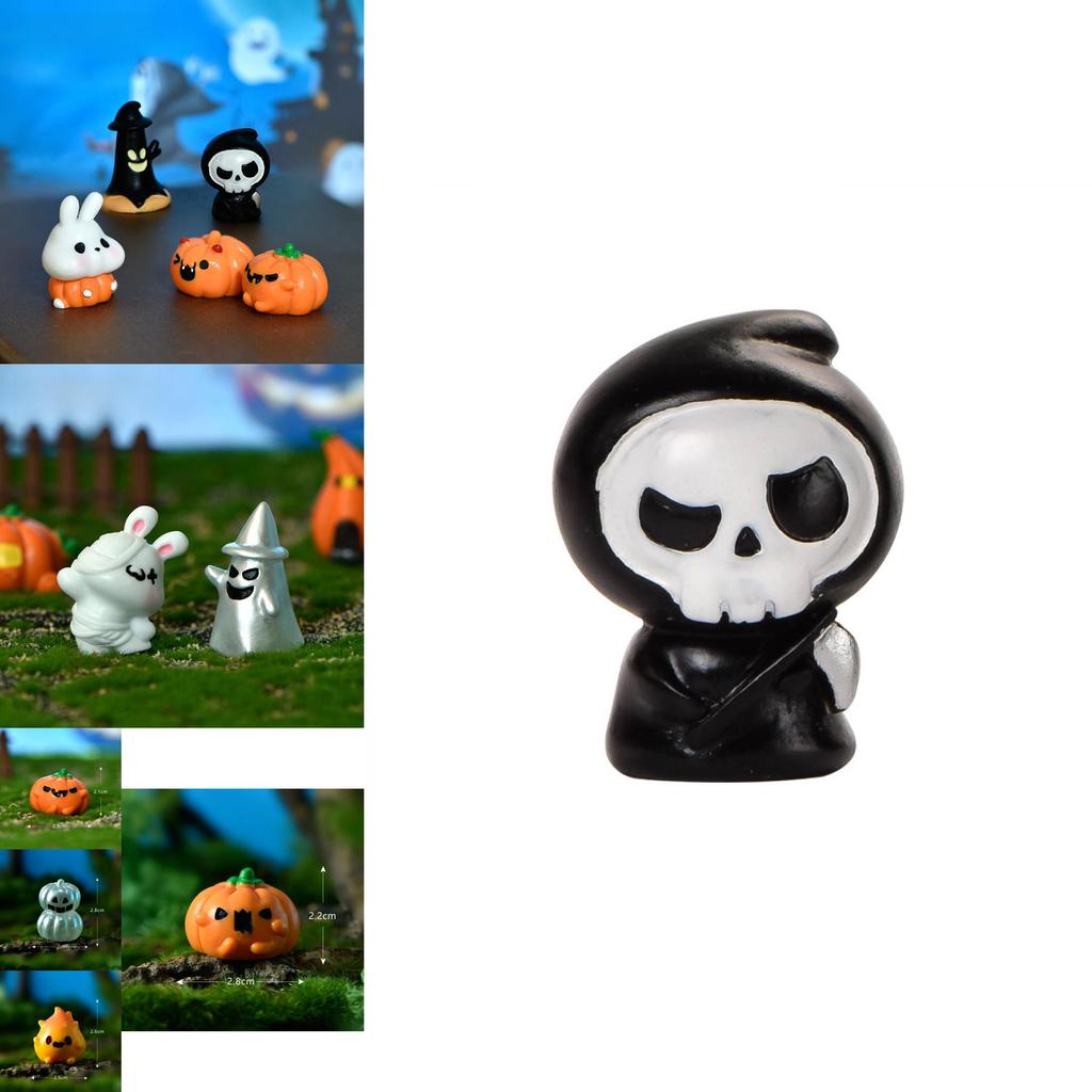 Transparent Ghost Pumpkin Resin Miniatures Halloween Diy Crystal Ball Accessories