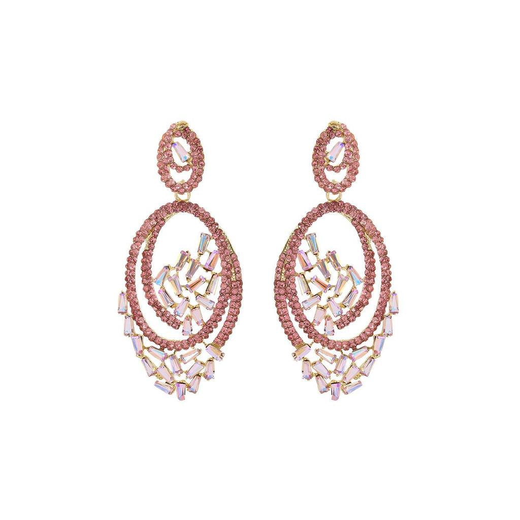 Chinese-Style Hollow Round Earrings: Bold, Stylish Design for Trendy Women