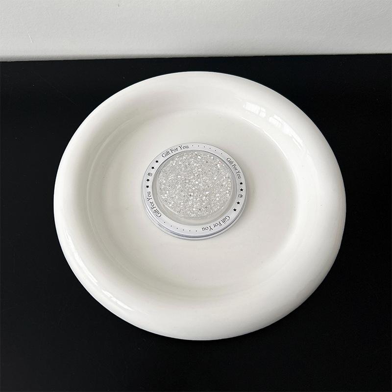 

Round Glitter Love Mobile Phone Airbag Bracket Wind Magnetic Suction Magsafe Back Sticker Women S Small Fresh Ring