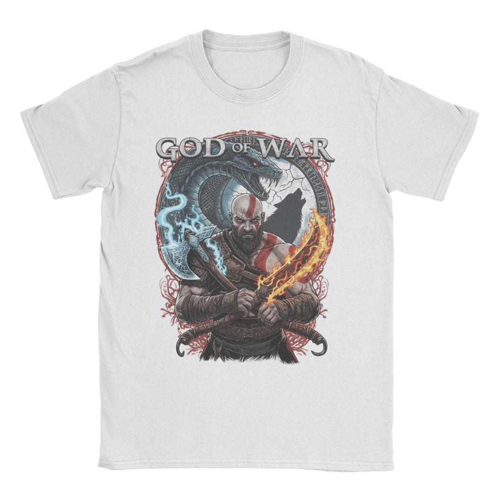 God of War Game Runes Men Womens T Shirt Novelty Tee Shirt Short Sleeve Crewneck TShirt 100 Cotton Plus Size Clothing