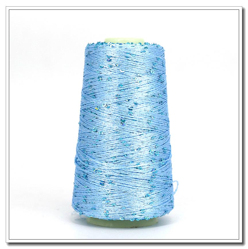 Sequin Cotton Yarn: 50g Fancy Skein for Hand & Machine Knitting