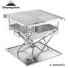 3-6 Person Outdoor Camping BBQ Grill - Foldable Stainless Steel Stove, Portable Picnic Barbecue Utensils