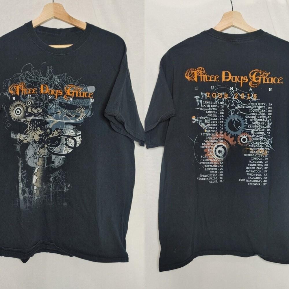 Rare Three Days Grace Tour 2015 Unisex Men All Size T-Shirt