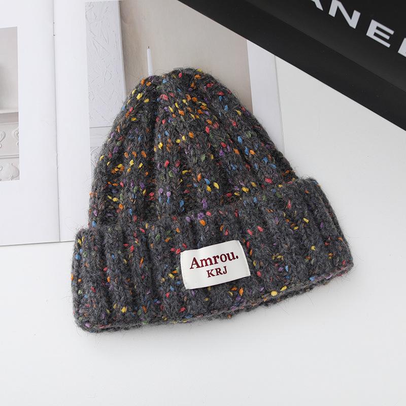 Hat Women's Autumn and Winter New Versatile Wool Hat Warm Ear Protection Windproof Knitted Hat Cold Hat