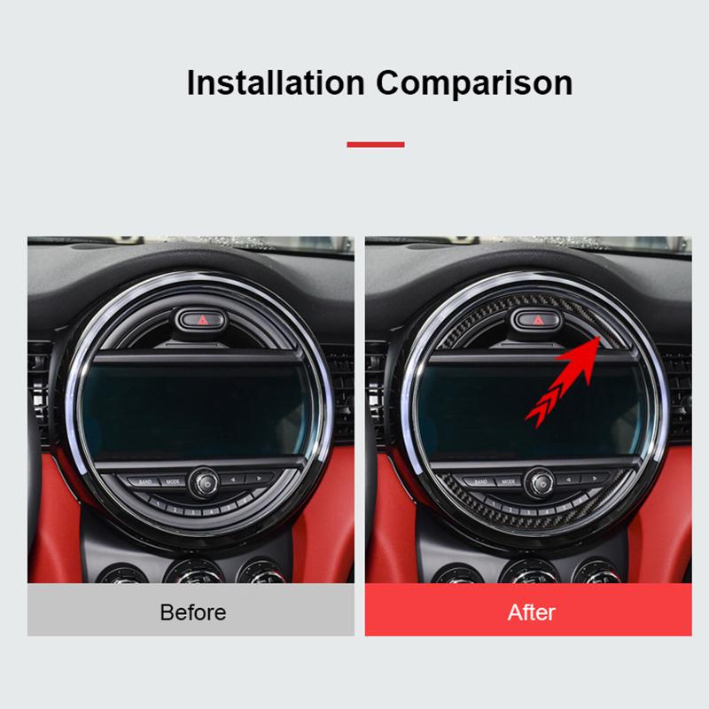 Car Central Control Decorative Sticker Frame For Mini Cooper JCW F54 F55 F56 F57 F60 Countryman Clubman Interior Accessories