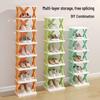 Nordic Plastic Folding Shoe Rack for Entryway or Bedroom
