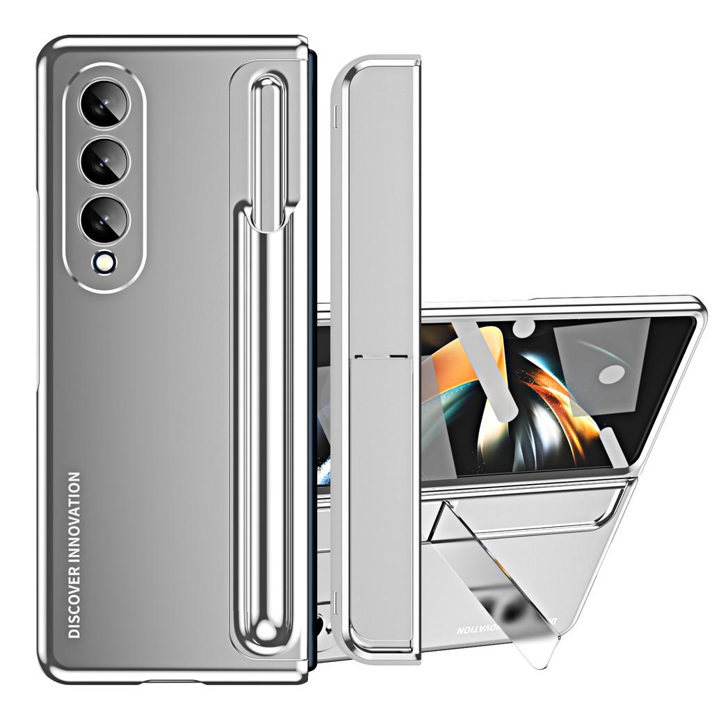 Plating Luxury S Pen Glass Film Case for Samsung Galaxy Z Fold 4 5G Fold5 Fold4 Fold 5 Zfold4 Full Body Protective Coque Covers