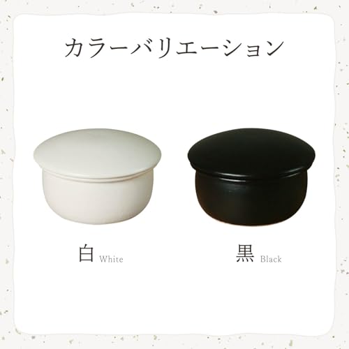 Taisei Kiln Small White Banko Ware Earthenware Rice Container, Heat-Resistant, Microwave, Oven, and Dishwasher Safe, Rice Storage Container