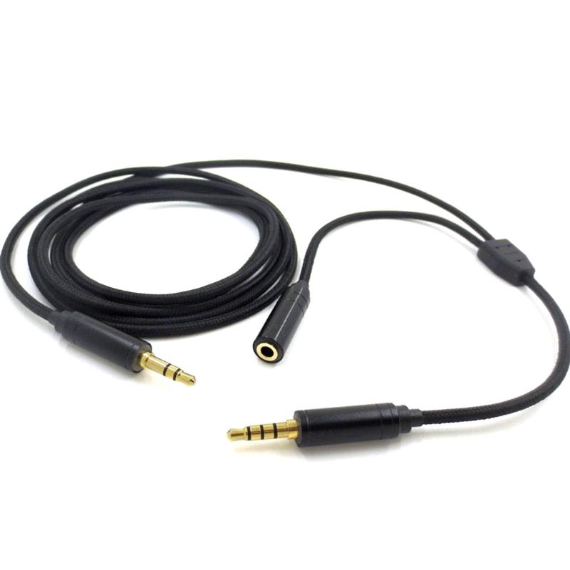 New 2m Chat Link Adapter Cable for 3.5mm 1 Female to 2 Male Adapter Cable for /Switch HD60S Gaming Accessories