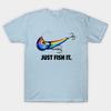 Asian Size Cotton Unisex Tshirt Print T-shirt Just Fish It. T-shirt No-Cut Print Regular Fit
