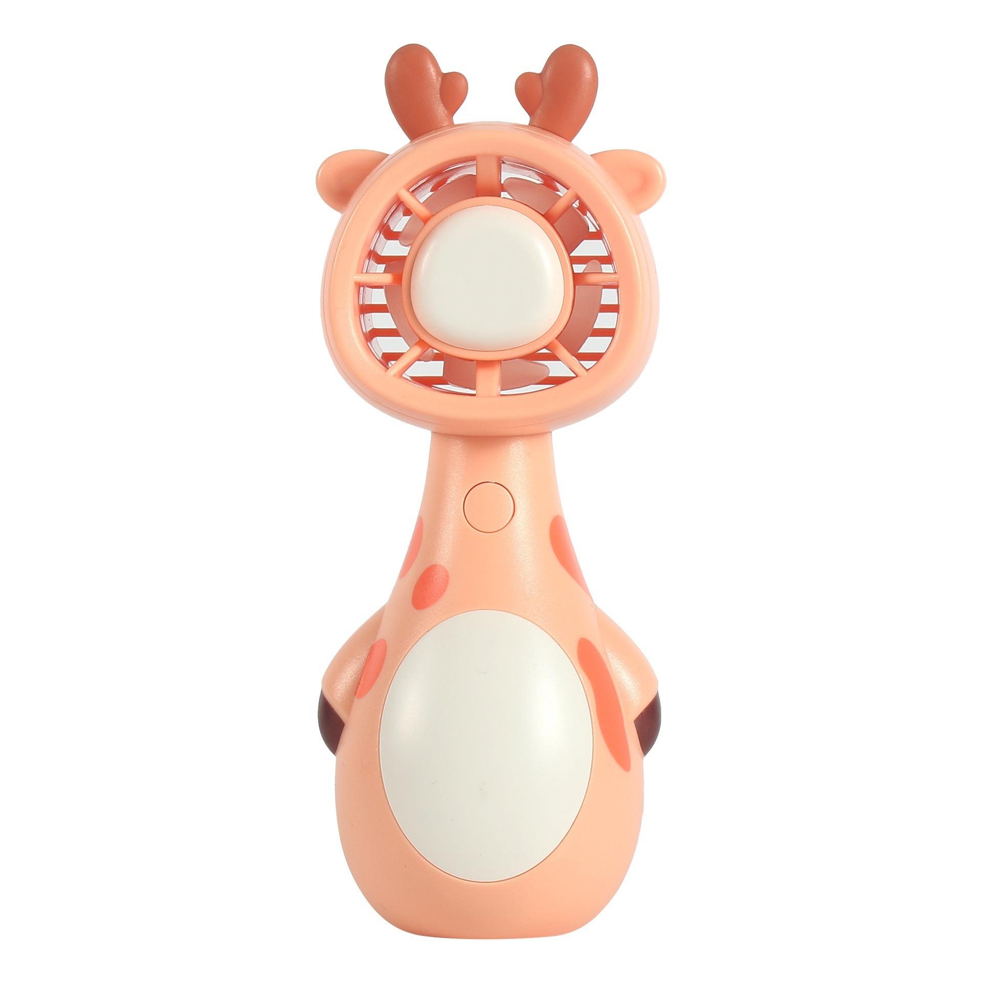 

Милый жираф с маленьким вентилятором, портативный трехскоростной вентилятор, вентилятор для украшения стола оранжевый