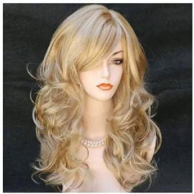 Pelucas sintéticas de cabello rubio mixto ondulado largo, naturales y resistentes al calor para mujeres.