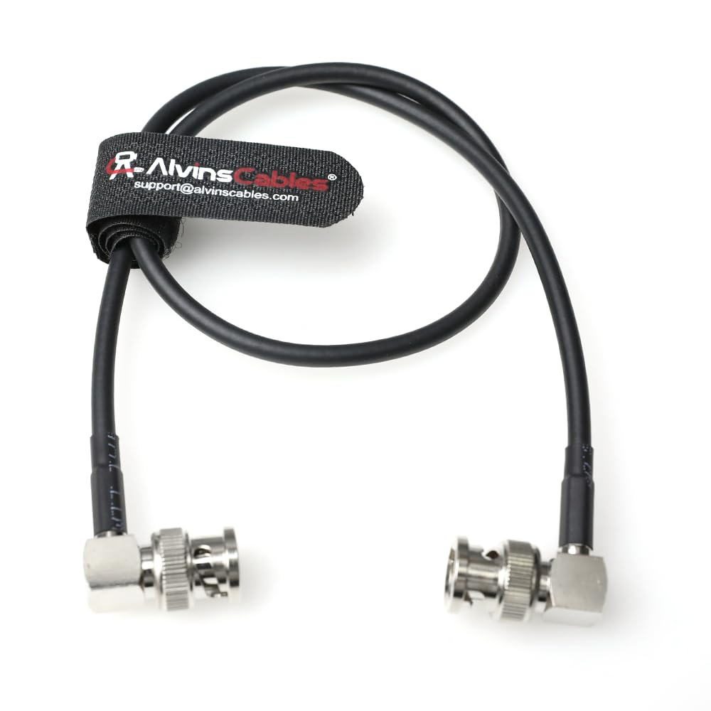 Cables RED Monitor Compatible 12G SDI Flexible Coaxial BNC for 4K Video 50cm Alvin's Komodo/Atomos Cable, L-shaped Male-Male , 75ohm Shielded,