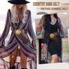 Westliche Ledergürtel für Damen Concho Cowgirl Cowboy Scheibengürtel für Damen Breiter Boho Country Taillengürtel für Kleid