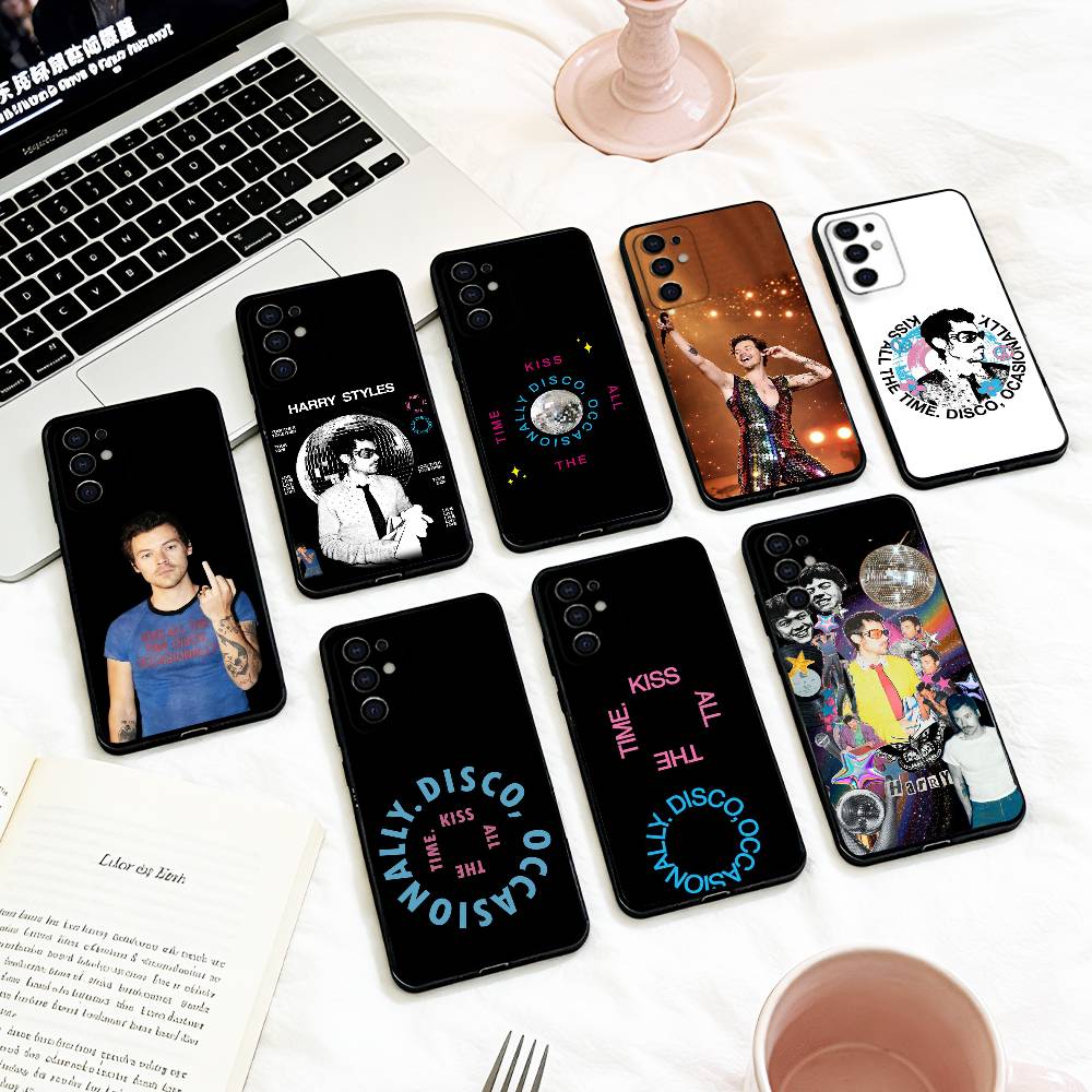 H-Harry Kiss All The Time S-Styles Phone Case For Samsung S 25,24,23,22,30,21,10,9,Ultra,Plus,Lite,FE,4,5 G Soft Black Case