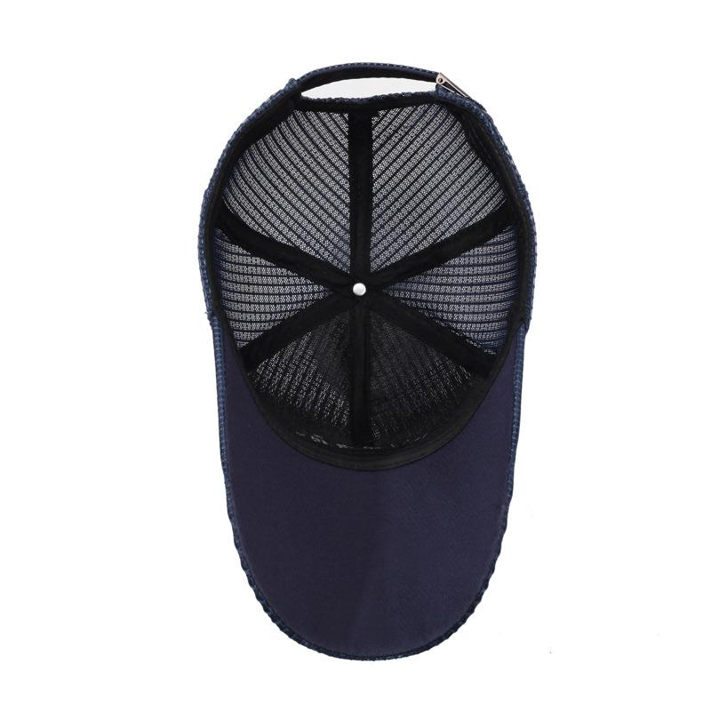 Summer Long Brim Baseball Cap Men's Outdoor Net Sun Hat Breathable Fishing Cap