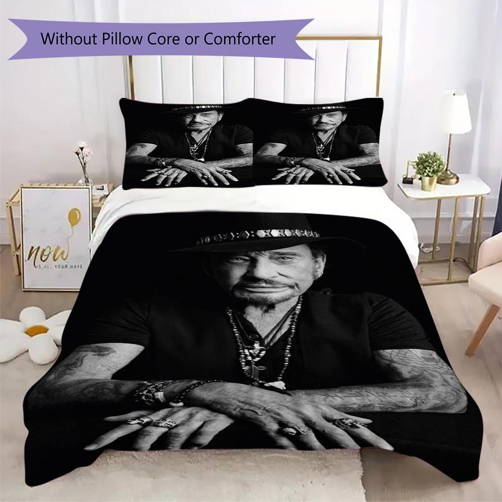 French legendary rock singer and actor Johnny Hallyday provides comfortable bedding covers and pillowcases for home use (without core) K18