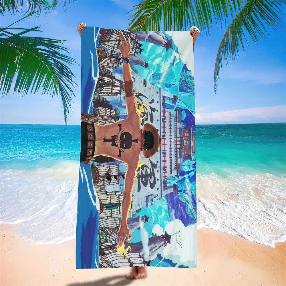 New Anime Character Printed Microfiber Beach Towel Quick Dry Water Absorbent Bath Towel