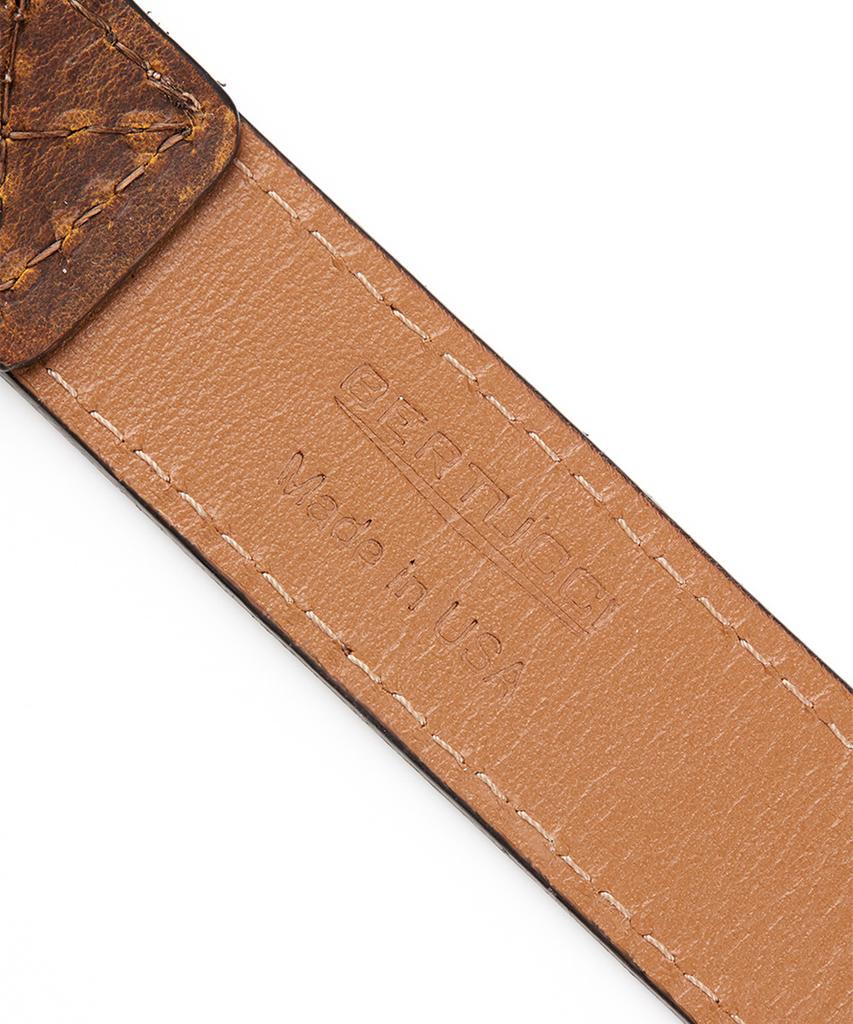 Beleutuchi Duration Leather Nato Strap 22Mm Olive Brown (Double Loop)