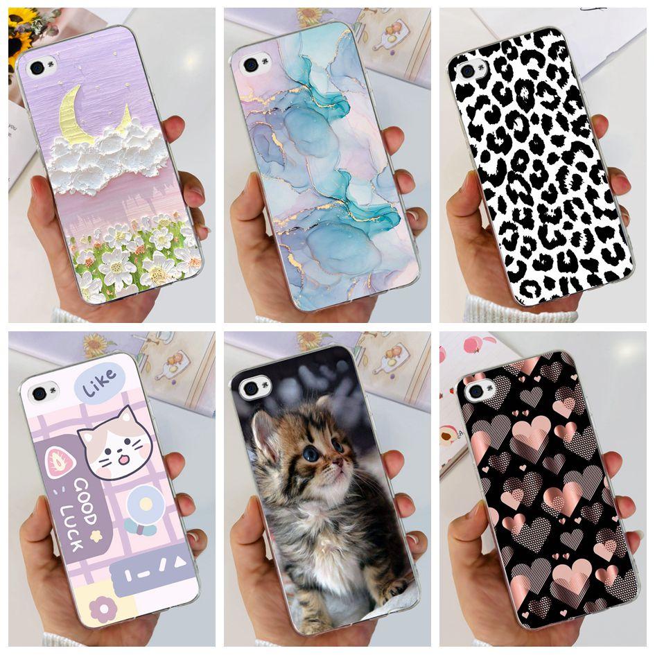 For iPhone 4 Case 3.5" Cute Cartoon Leopard Transparent Silicone Soft Cover For iPhone 4s iPhone4 Funda iPhone4s Shockproof Capa