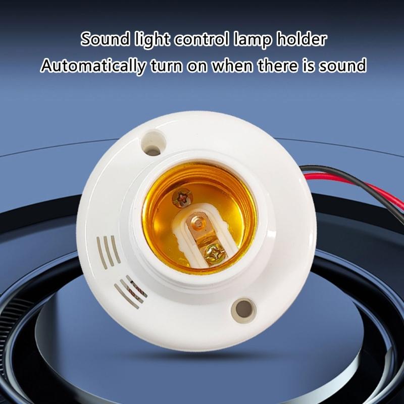 Smartly E27 Screw Base Detectors Light Socket Sound Light Control Light Socket for Energy Efficient Indoor Outdoor Use