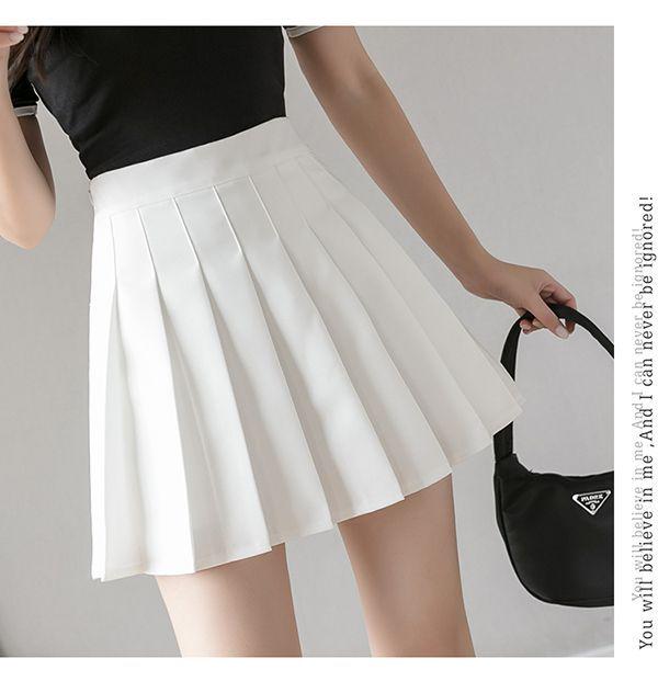 Japanese College Style High Waist Pleated A-Line Skirt - Anti-Exposure, Slimming Summer Short Skirt for Students