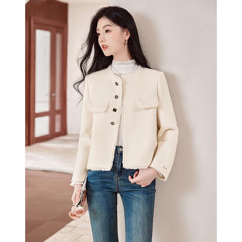 Elegante kurze Jacke aus Wollmischung für Damen