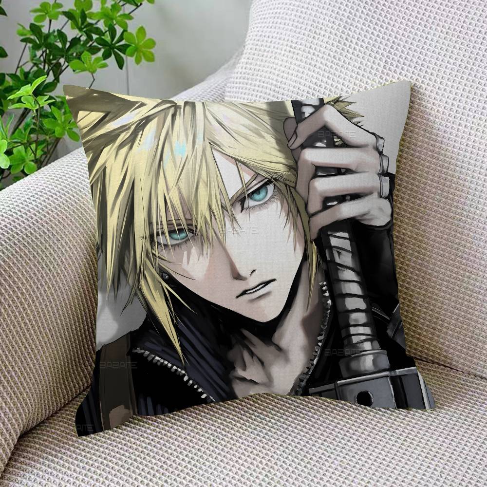 F-Final Fantasy Game Pillow Cover Sofa Cushion Cover Home Room Decoration Children Gift