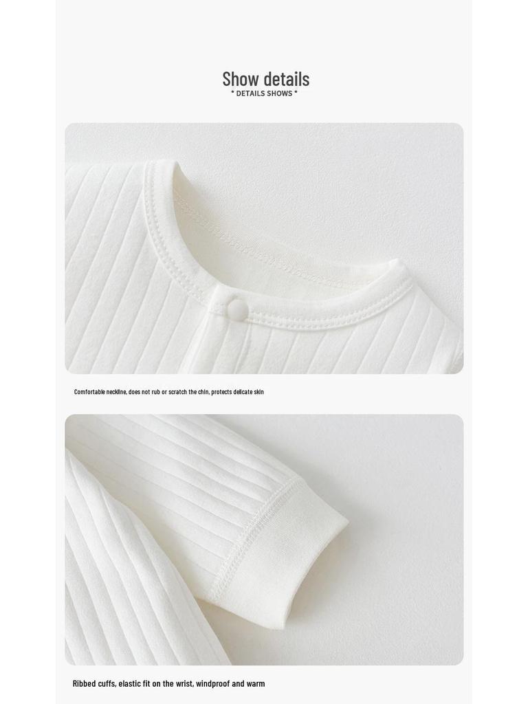 Pure Cotton Baby Bodysuit: No-Bone Crawling Jumpsuit for Boys & Girls