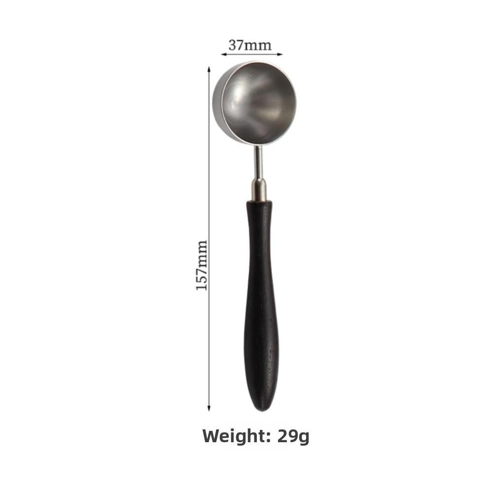 Stainless Steel Long Coffee Scoop Spoon Wood Handle Measuring Spoon Tea Scoop Spoon Kitchen Tool