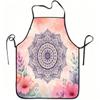 1pc Mandala Floral Apron with Adjustable Waistband & Suitable for Cooking, Gardening, Picking - Durable Easy-Clean Polyester Apron Suitable for Kitche